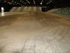 Sand is spread on Equidays arena ready for laser levelling