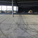 Finished floor pad in commercial shed Finished floor pad