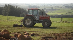 Large tractor and level bar