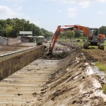 cleaning weeping wall effluent pond weeping wall cleaning