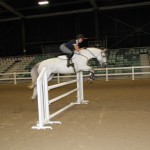 Katie McVean trialling the Equidays indoor arena at Mystery Creek Katie McVean trialing the Equidays indoor arena