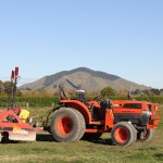 Drag scoop ready for work Drag Scoop & Machine Mounted laser equipment