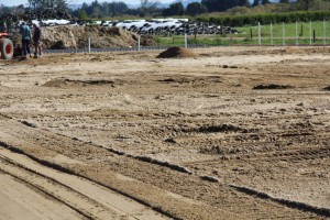 Stand off pad ready to be laser levelled